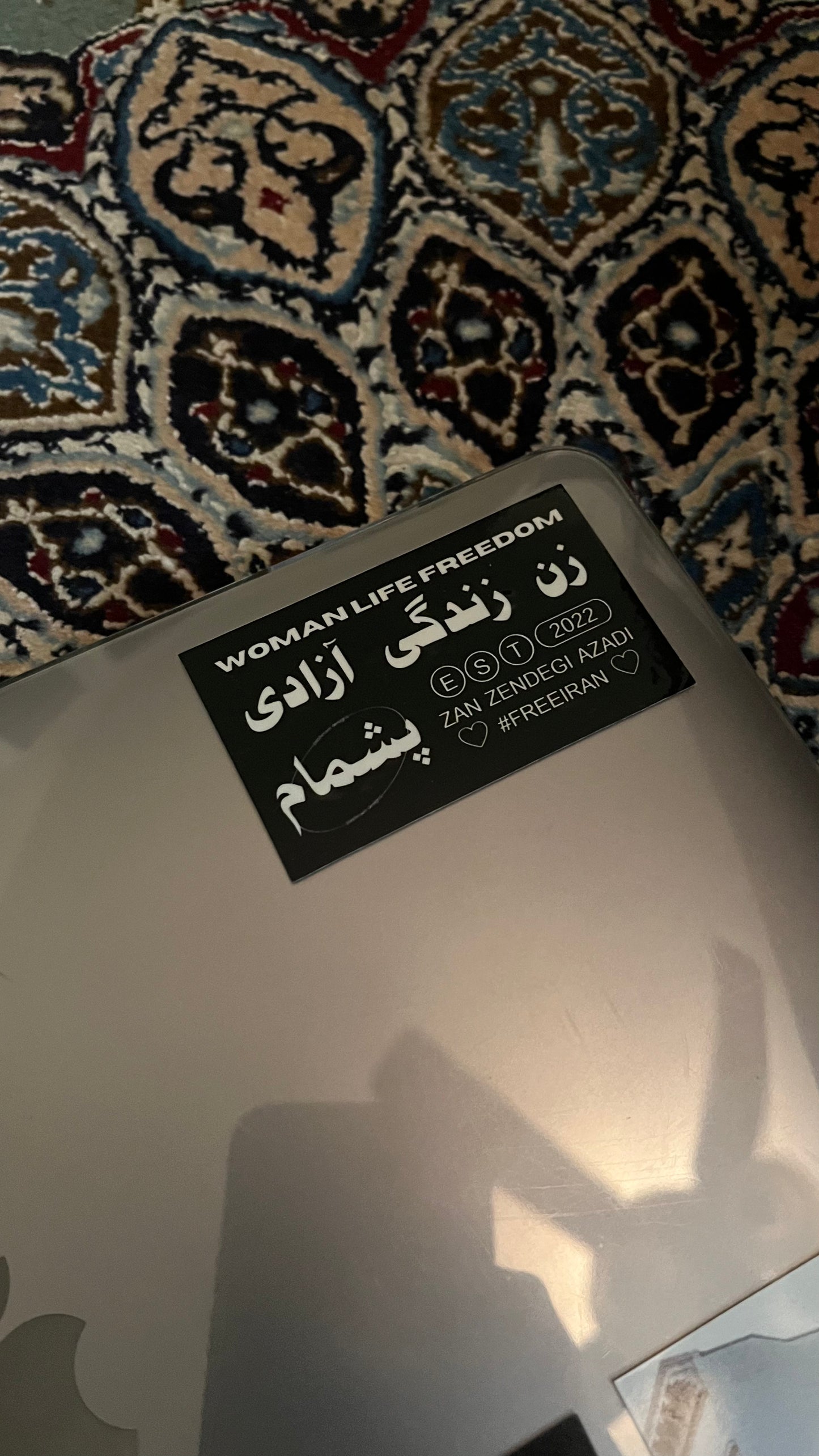 Zan Zendegi Azadi Sticker - Black