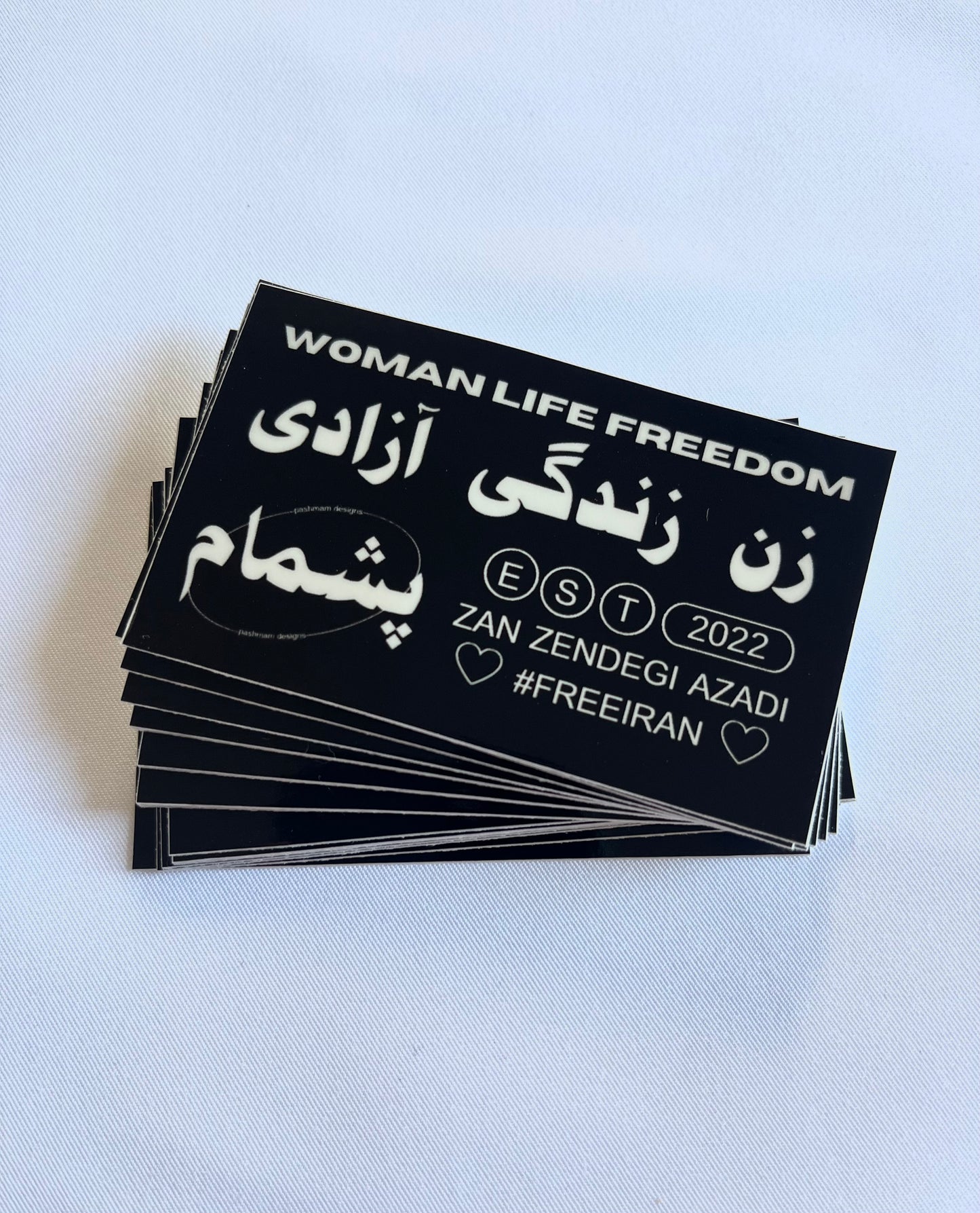 Zan Zendegi Azadi Sticker - Black