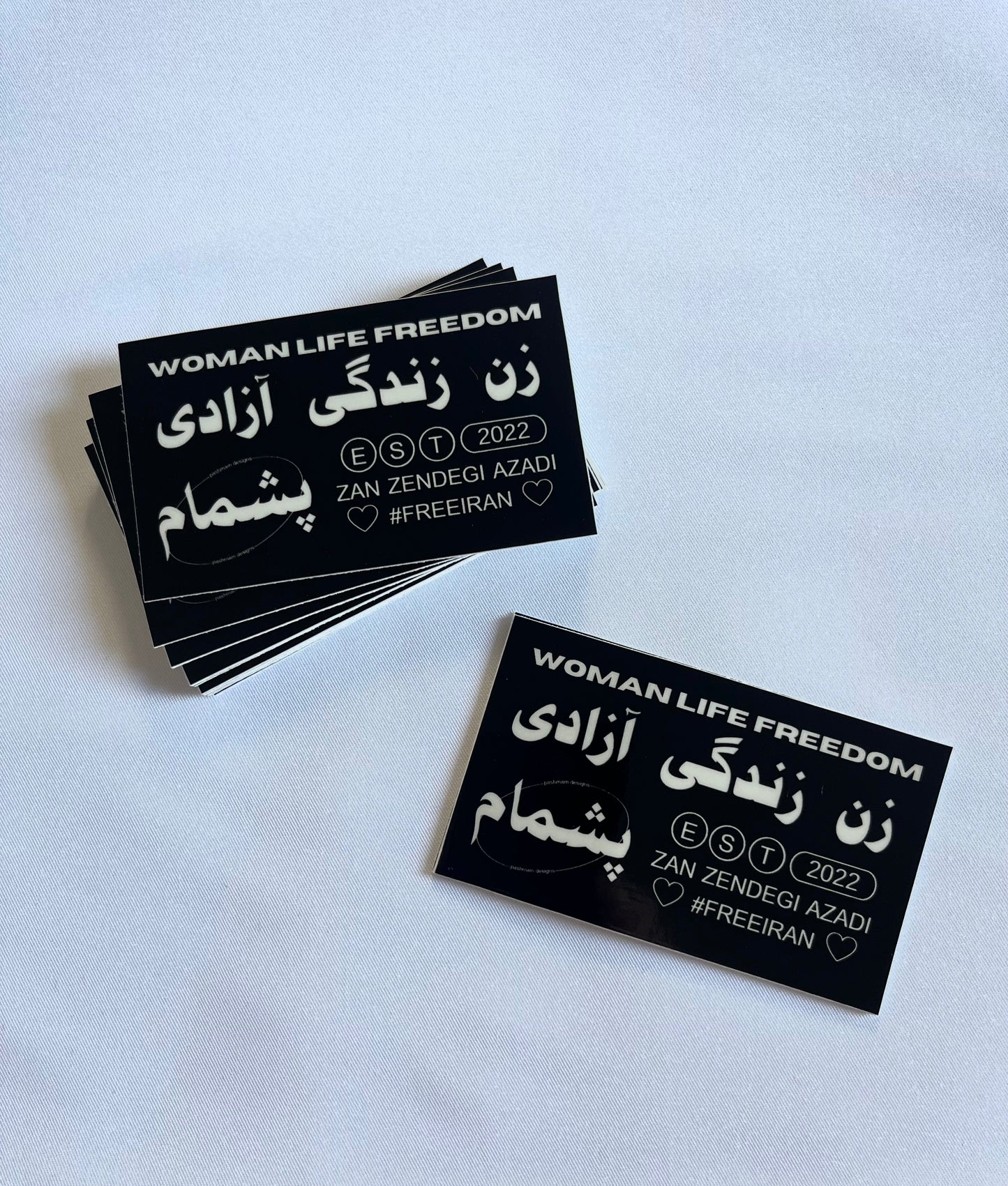 Zan Zendegi Azadi Sticker - Black
