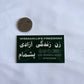 Zan Zendegi Azadi Sticker - Green