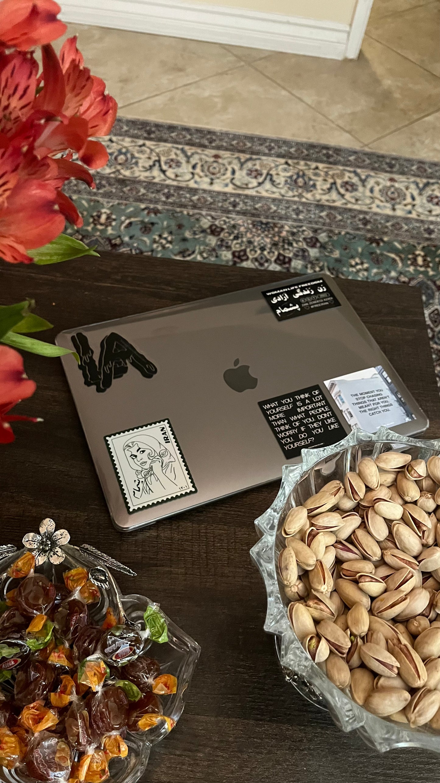 Zan Zendegi Azadi Sticker - Black